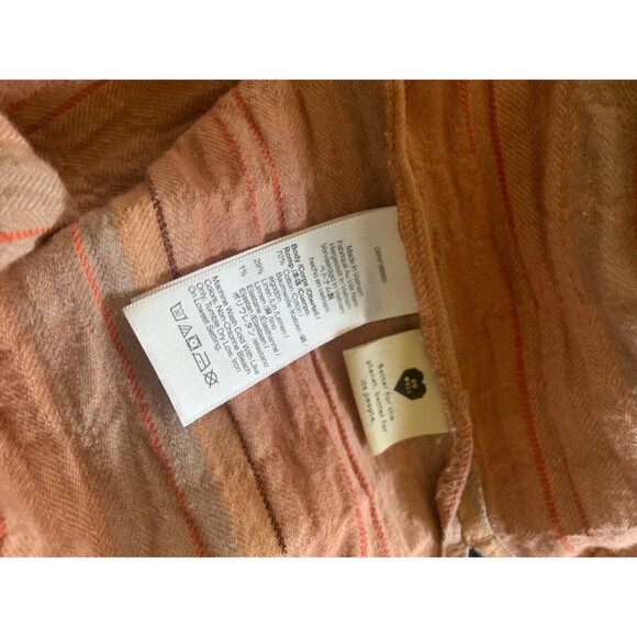 Madewell Stripe Stretch Cotton & Linen Camp Shirt Sz XXL - Picture 4 of 4